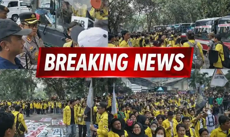 Ketegangan Warnai Aksi Mahasiswa di Depan DPR RI