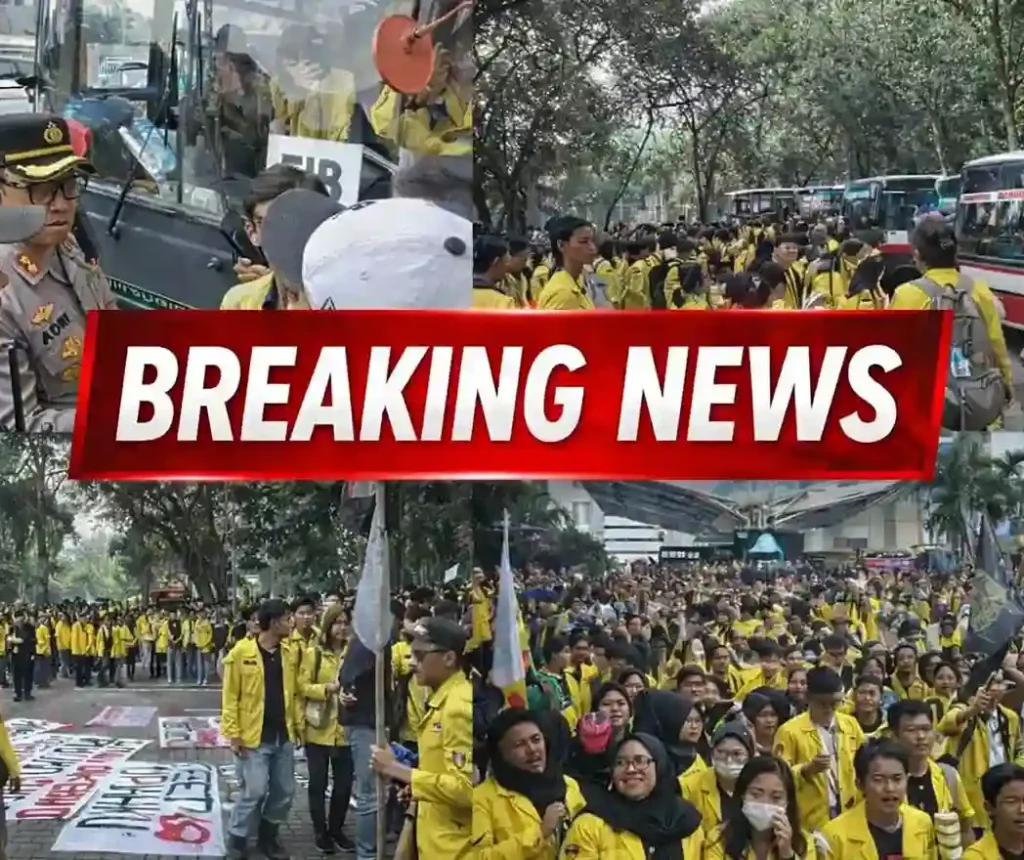Ketegangan Warnai Aksi Mahasiswa di Depan DPR RI