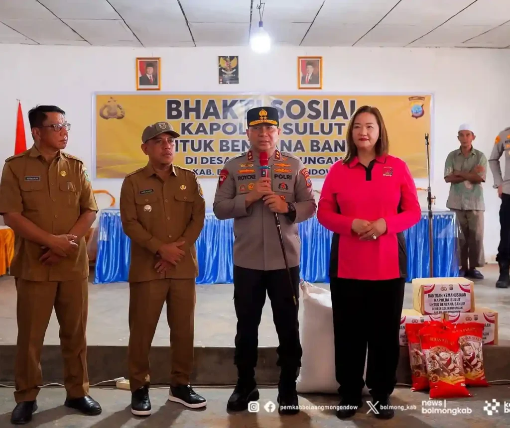 Kapolda Sulut dan Bhayangkari Salurkan Bantuan untuk Korban Banjir Bolmong