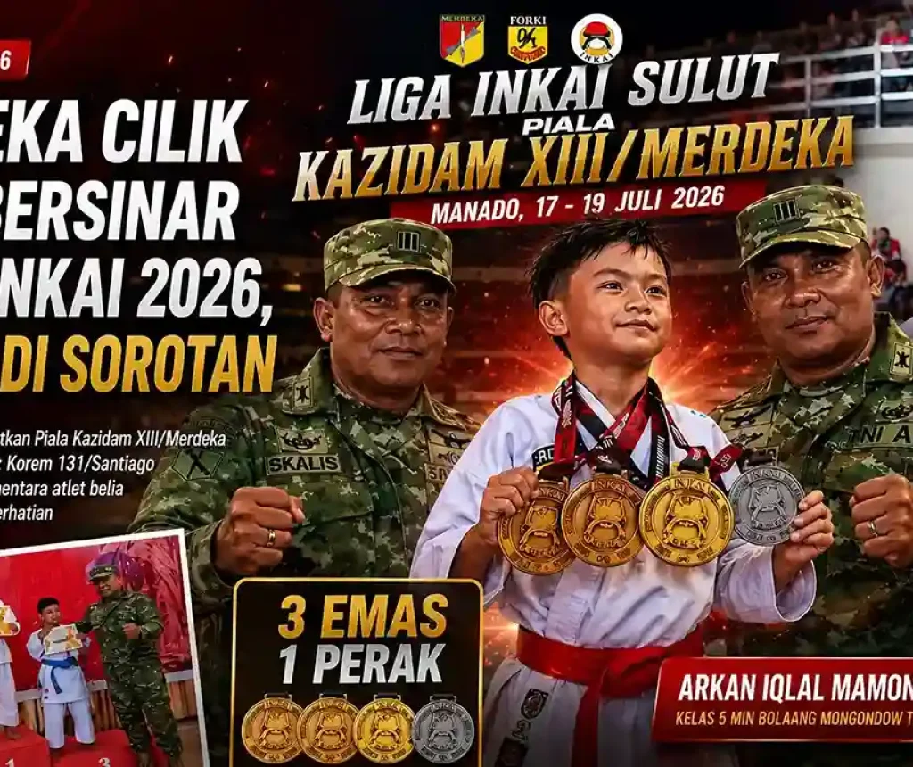 Karateka Cilik Sulut Bersinar di Liga INKAI 2026, Arkan Jadi Sorotan