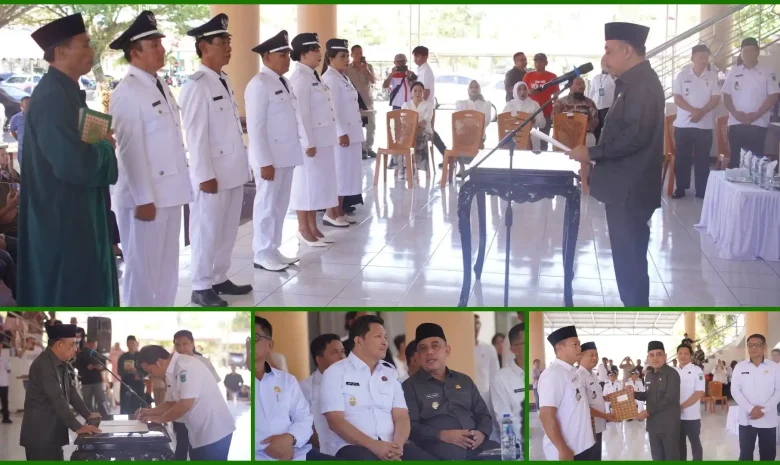 Lima Sangadi Antarwaktu Terpilih Dilantik, Bupati Yusra Tekankan Transparansi dan Inovasi