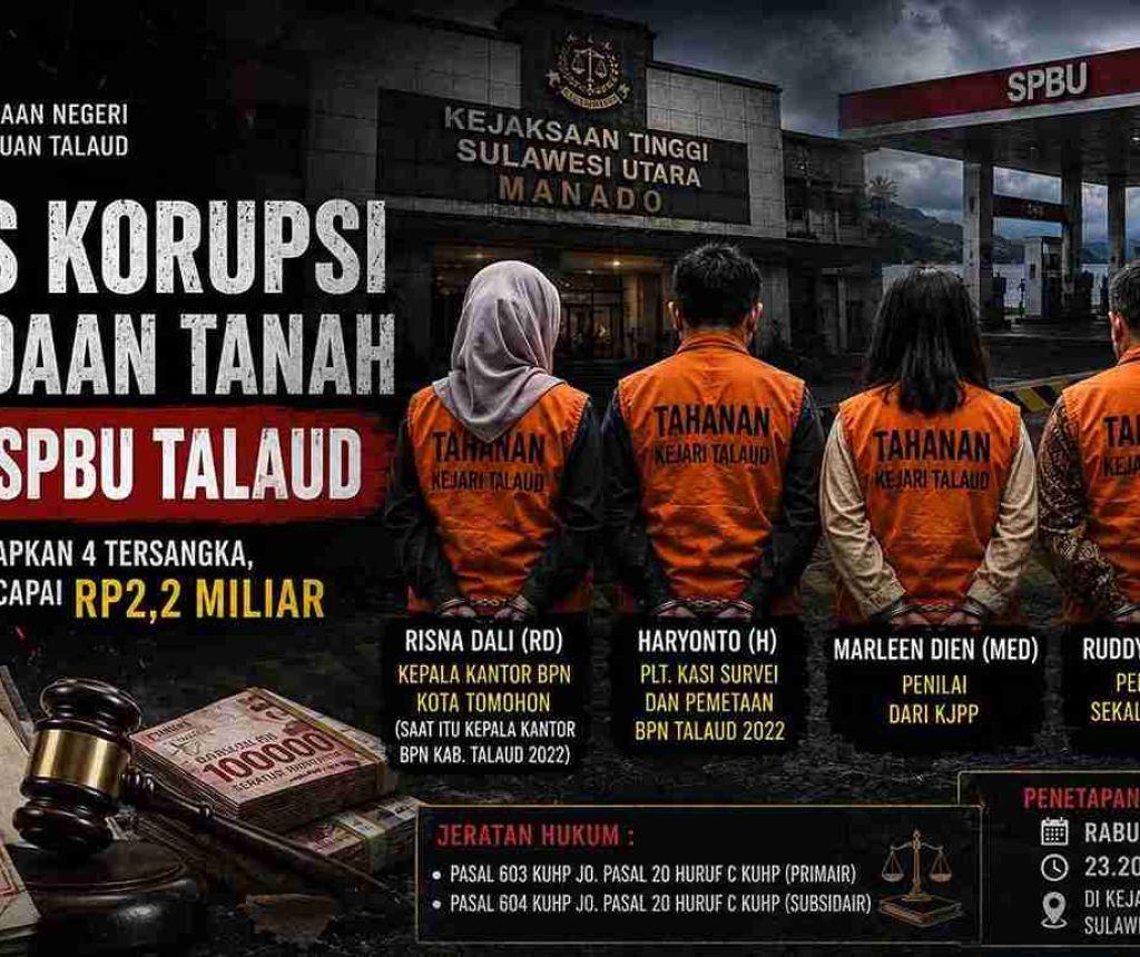 Kejari Talaud Tahan Empat Tersangka Korupsi Lahan SPBU