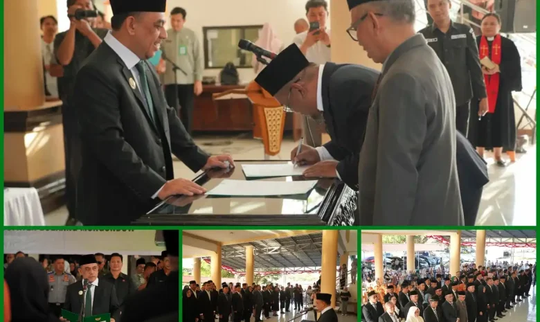 Bupati Yusra Alhabsyi Pimpin Pelantikan 59 Pejabat Struktural Pemkab Bolmong